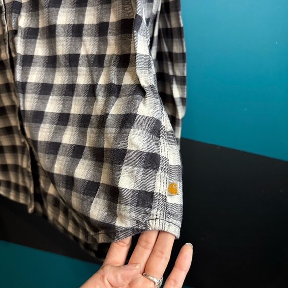 Carhartt Black and White Casual Button Down Cotton Shirt - Picture 4 of 10